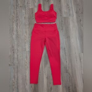 Lululemon Athletica Coral Leggings and Top Set